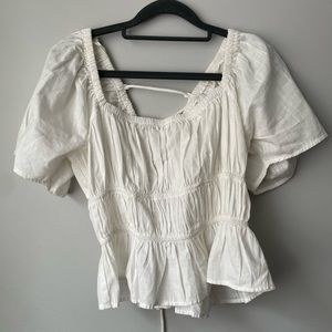 BNWT - FREE PEOPLE CINCH WAIST PEPLUM TOP - M